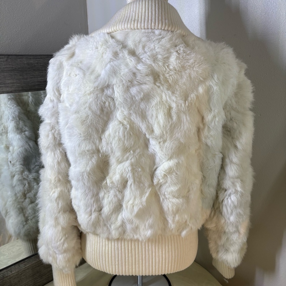 Wilsons Leather Maxima white Rabbit Fur Jacket ❤️ - Picture 8 of 16